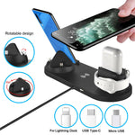 6 in 1 Wireless Charging Station For iWatch, earbuds and smartphones - [Zotasko]