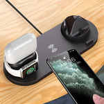 6 in 1 Wireless Charging Station For iWatch, earbuds and smartphones - [Zotasko]